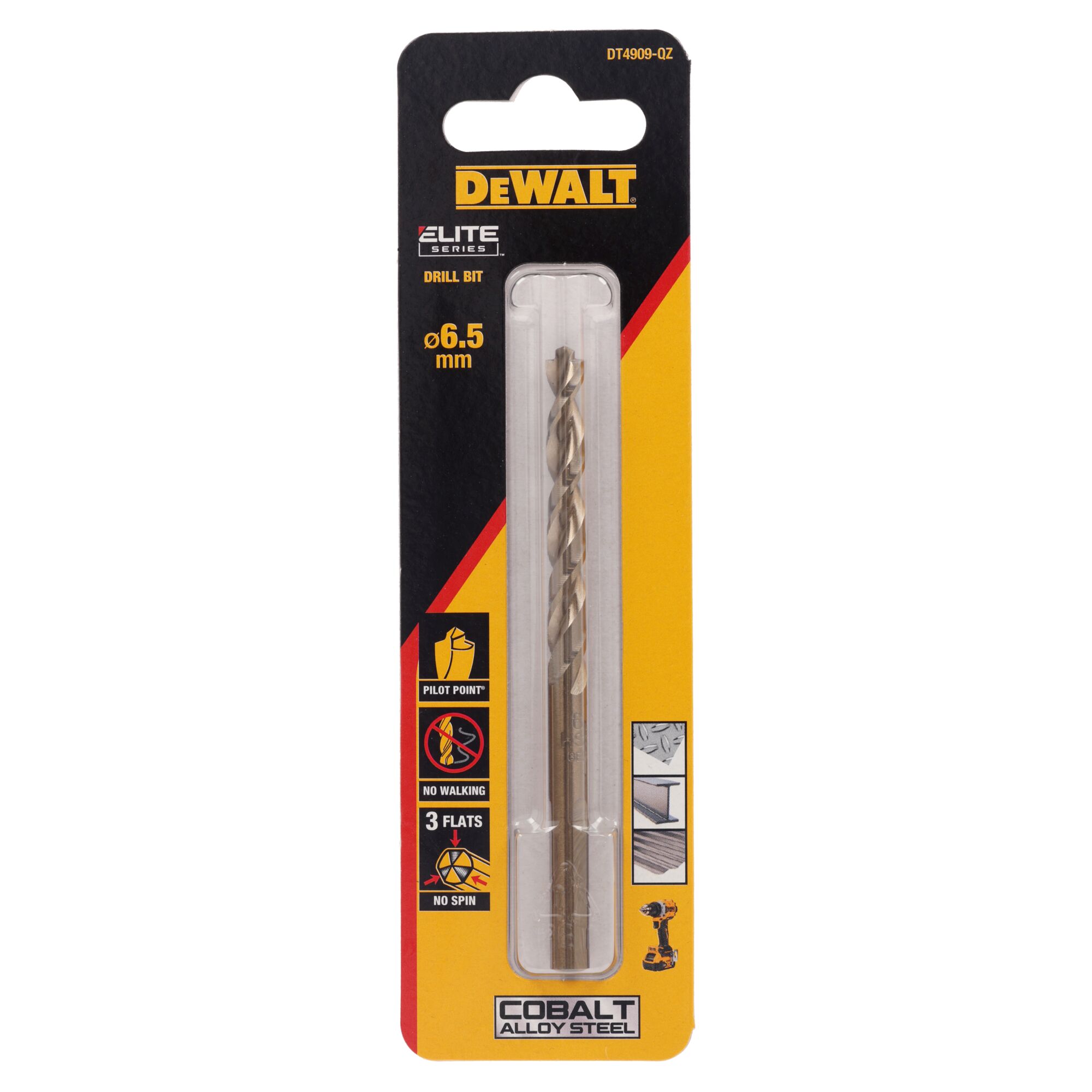 dewalt Metalliporanterä dewalt elite hss e koboltti 6,5mm 1kpl