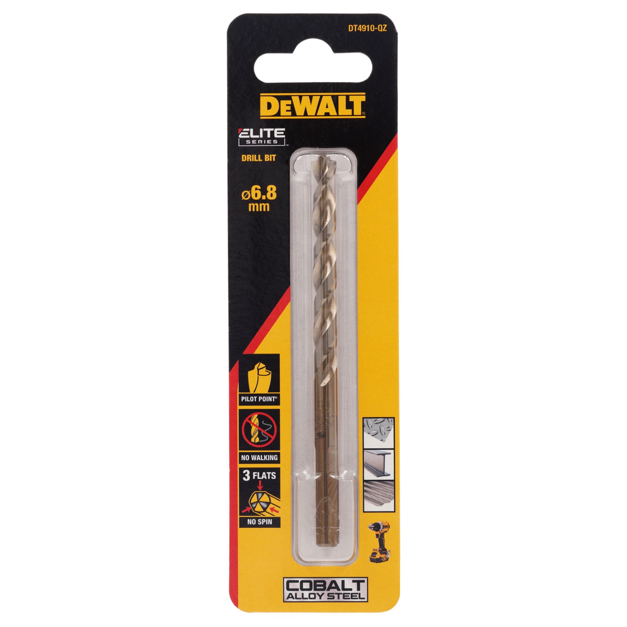 dewalt Metalliporanterä dewalt elite hss e koboltti 6,8mm 1kpl
