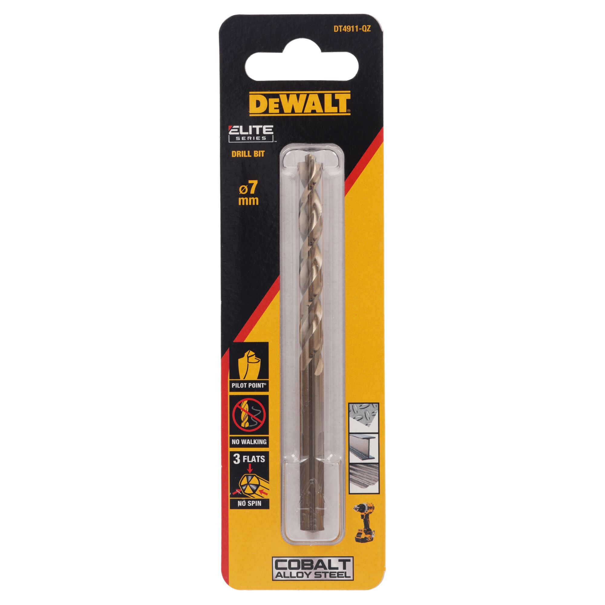 dewalt Metalliporanterä dewalt elite hss e koboltti 7mm 1kpl
