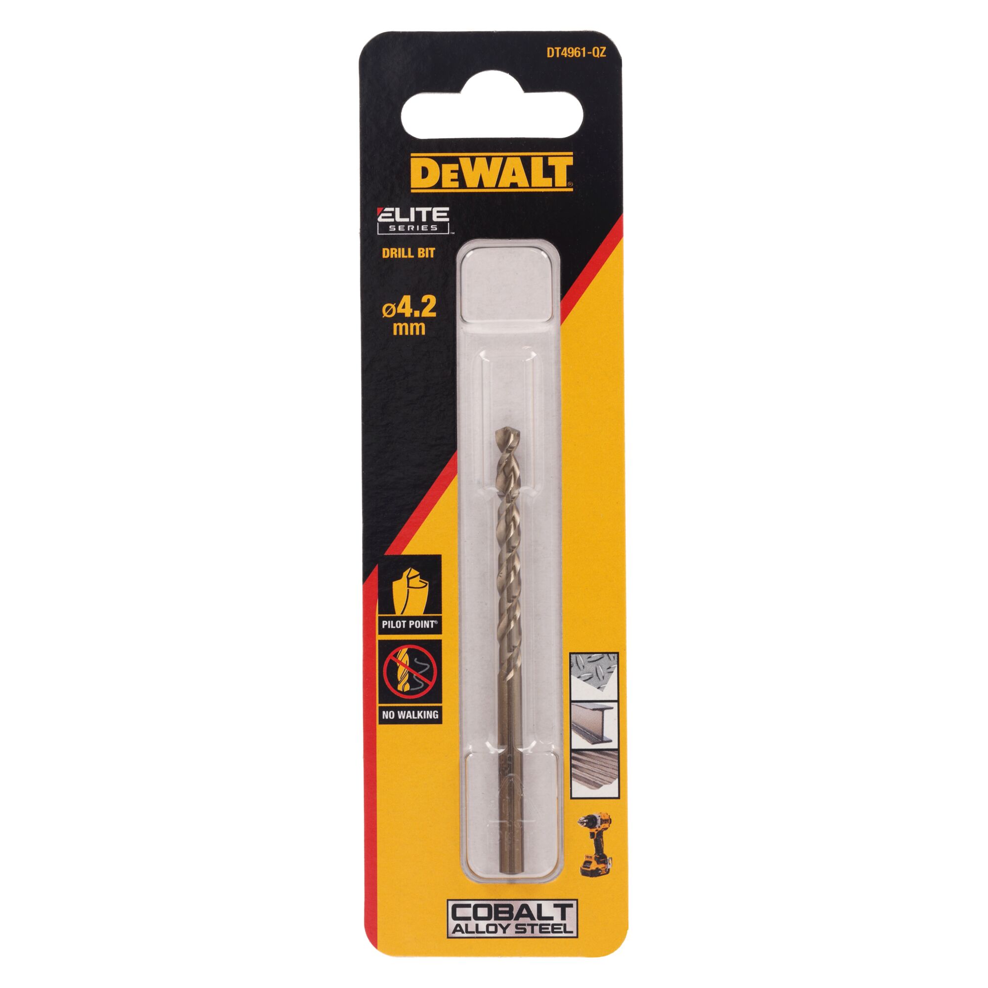 dewalt Metalliporanterä dewalt elite hss e koboltti 4,2mm 1kpl