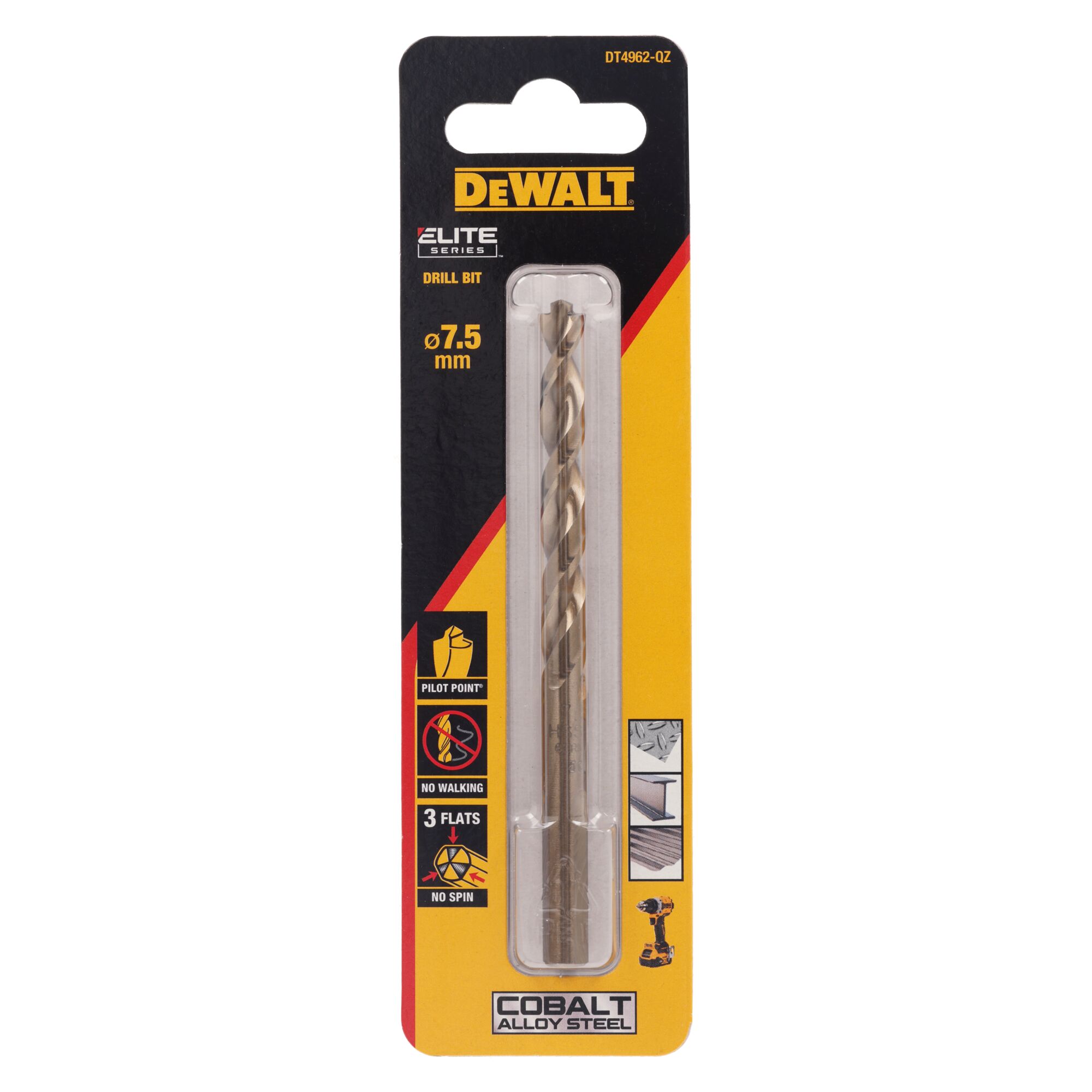 dewalt Metalliporanterä dewalt elite hss e koboltti 7,5mm 1kpl
