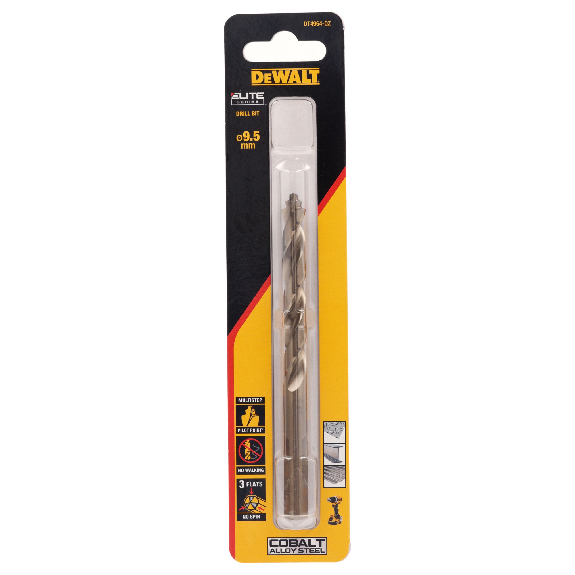 dewalt Metalliporanterä dewalt elite hss e koboltti 9,5mm 1kpl