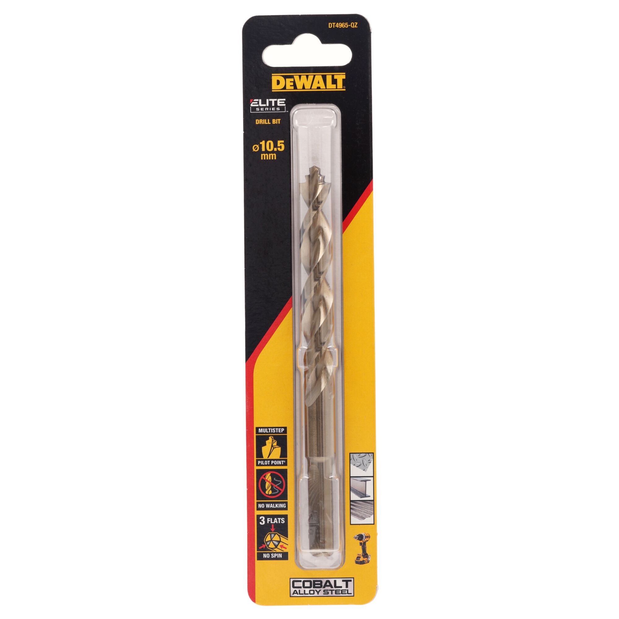 dewalt Metalliporanterä dewalt elite hss e koboltti 10,5mm 1kpl