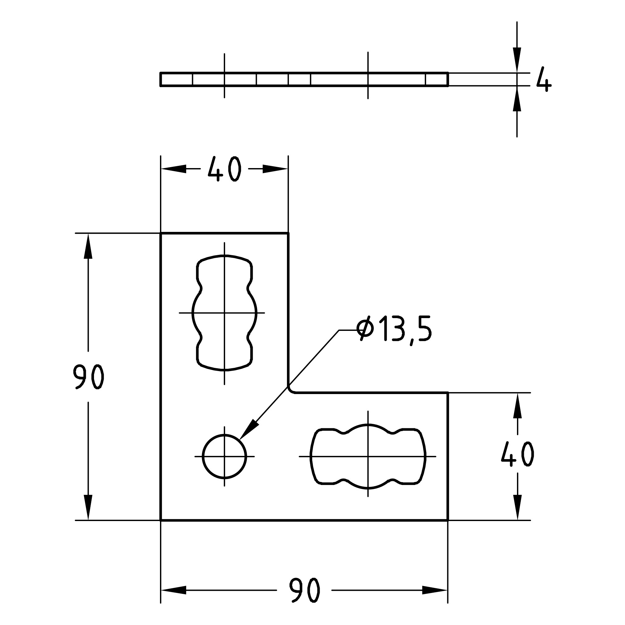 mupro Conn plate angle 90 zn mupro 41/21-41/124 s+ mpr channel
