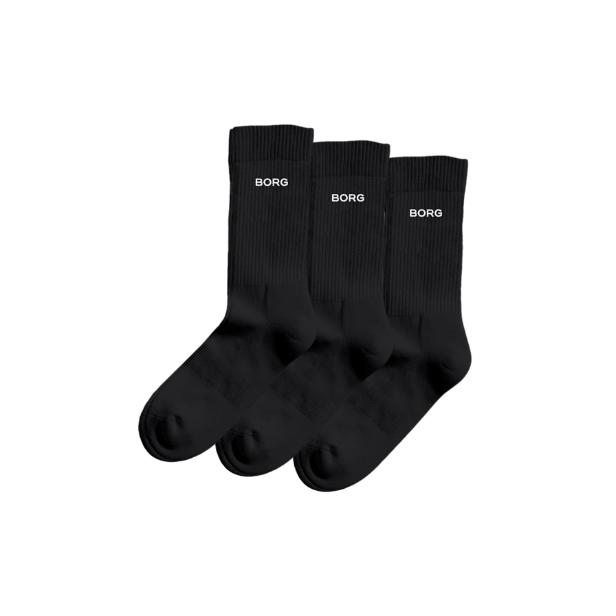 SOCKS BJÖRN BORG ESSENTIAL CREW 3-P 39-42 BLACK