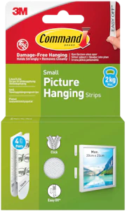 command Hanging strip 3m command picture small white 17202
