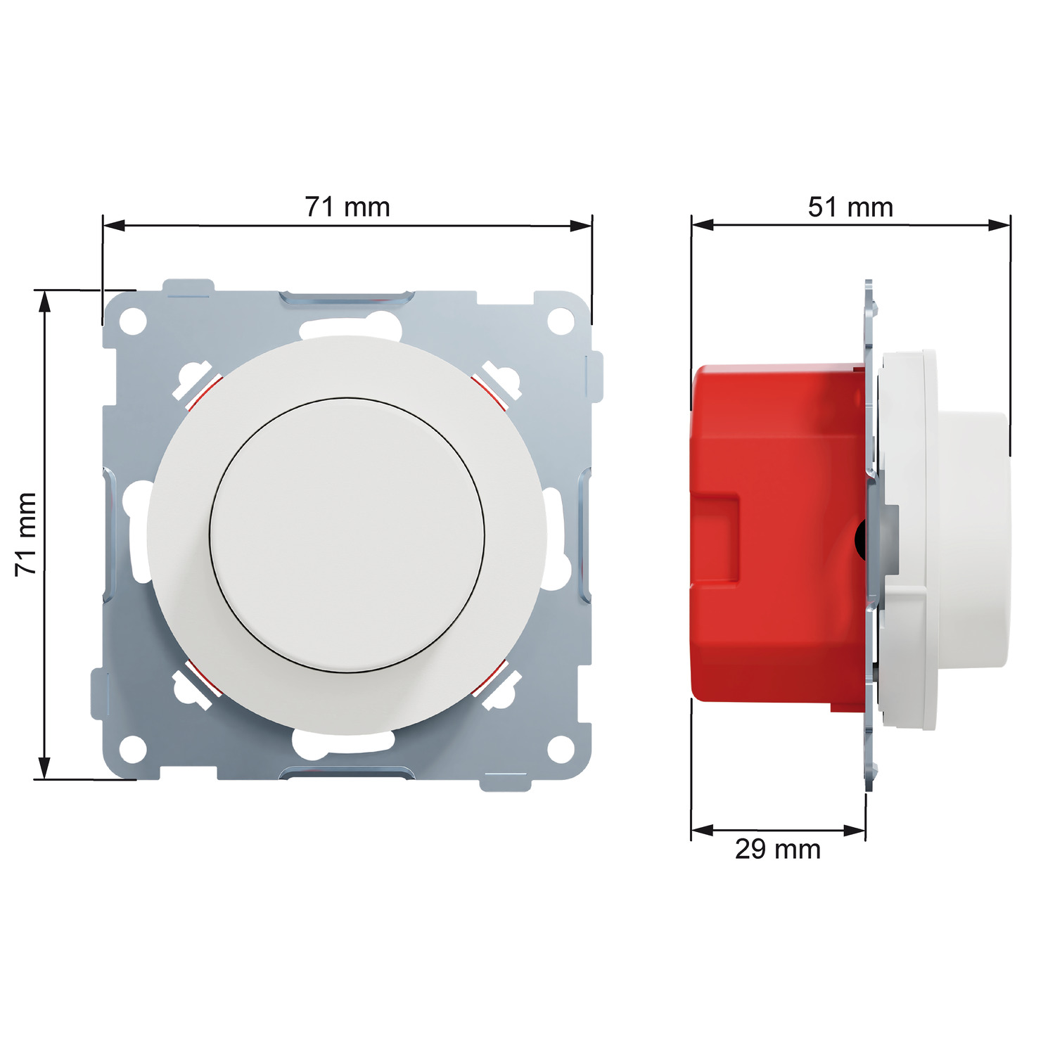 elko Dimmer elko one 370w, led 1-200va  ip21 vit