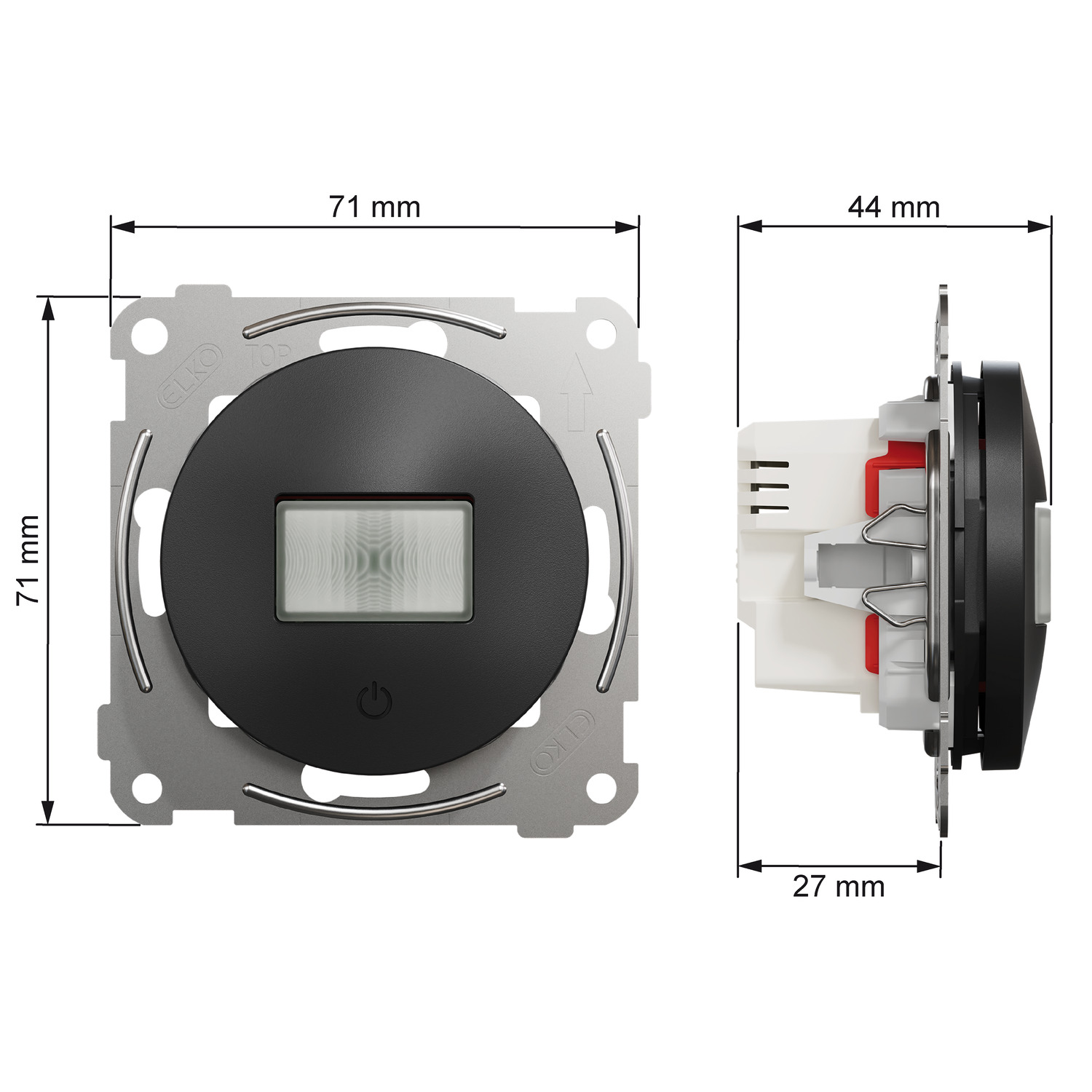 elko Motion sensor elko one pir 10a, 160  ip21 black