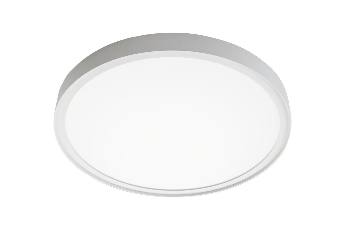 Led Armatur DISC 480 HVIT 3000K NØDLYS
