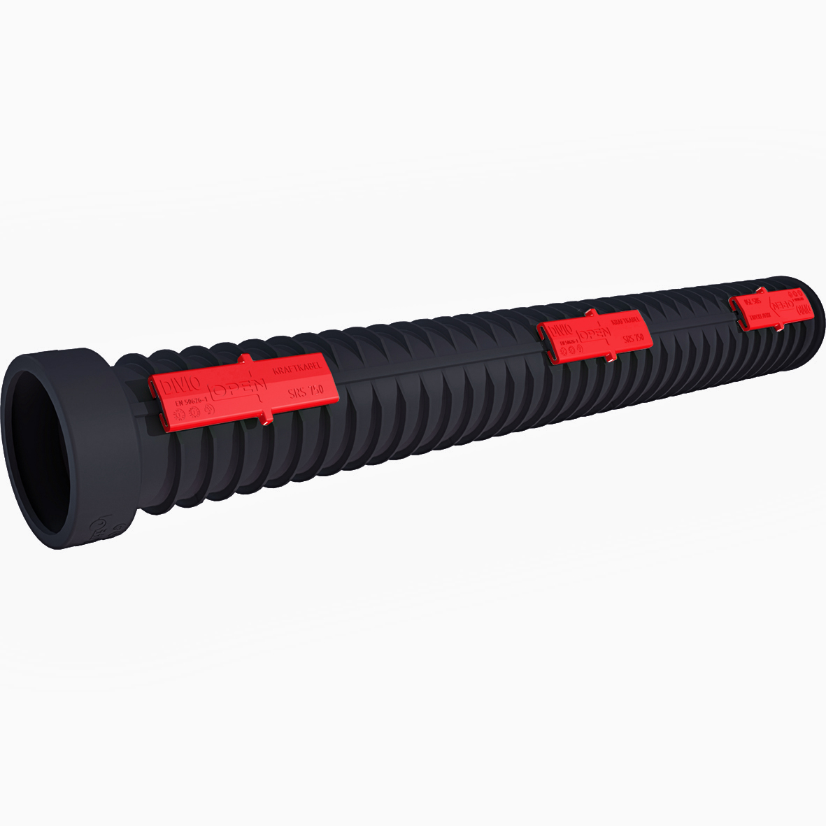 Divio kabelrør 750N svart 110 mm - 1,1 m