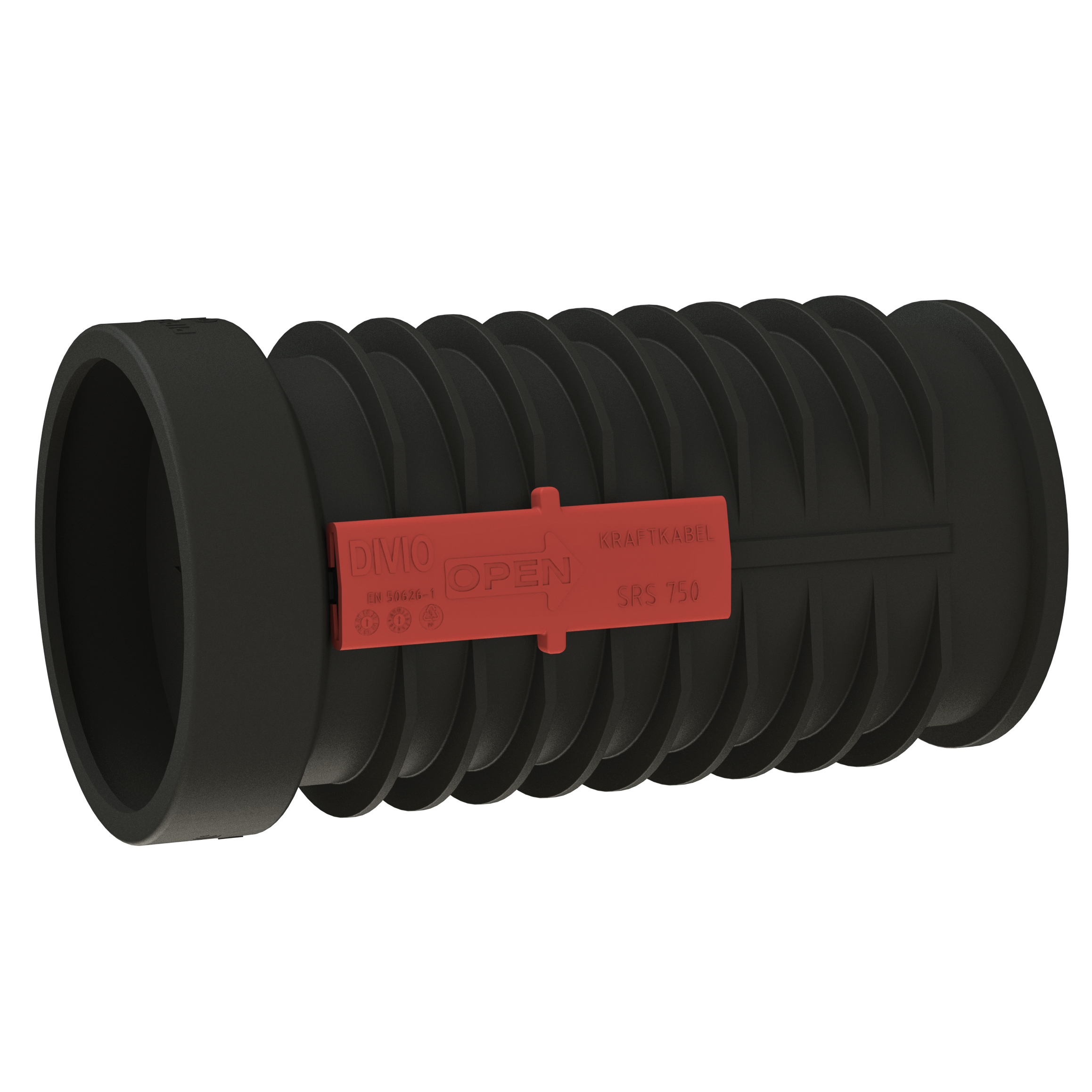 Divio kabelrør 750N svart 160 mm - 0,37 m