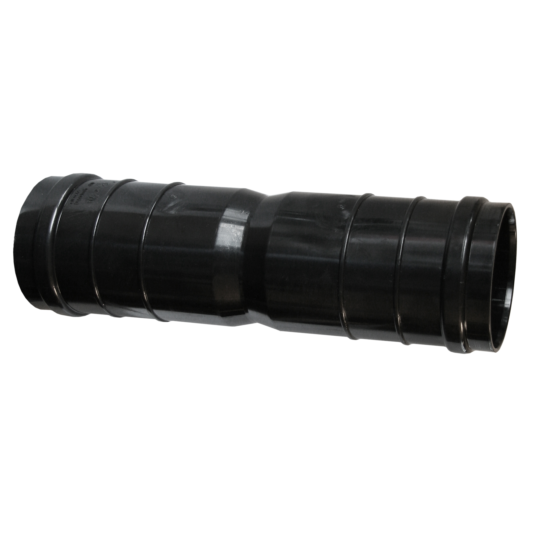 75 mm PE dobbelmuffe, lang, svart