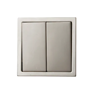opal Switch stainless in-wall 2 gang 1 way easy conn.