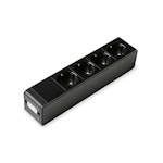 SOCKET BOX WORKPOINT S-O 4S 16A IP20 BLACK