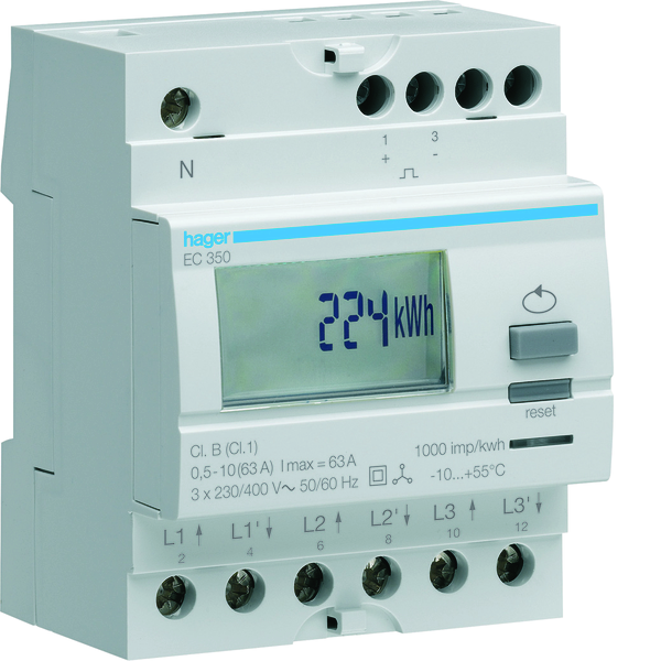 hager Energiamittari hager ec350 3v 63a imp. lk1