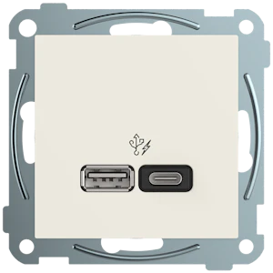 schneider electric Rs usb pd a+c lader 45w polarhvit