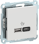 TELE OUTLET ELKO RS NORDIC USB PD A+C 45W WHITE