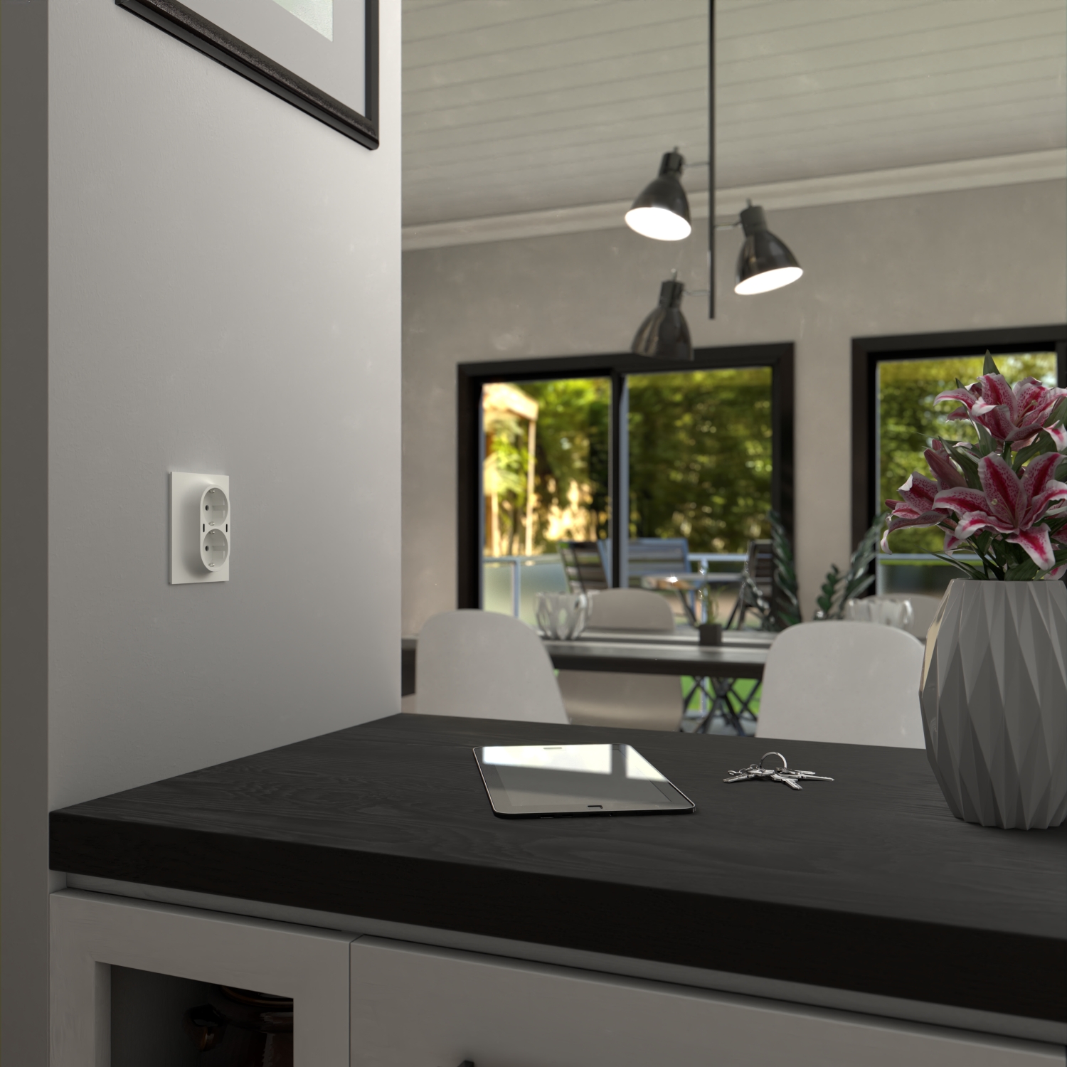 schneider electric Elko one dobbelstikk 2x usb c pd lader
