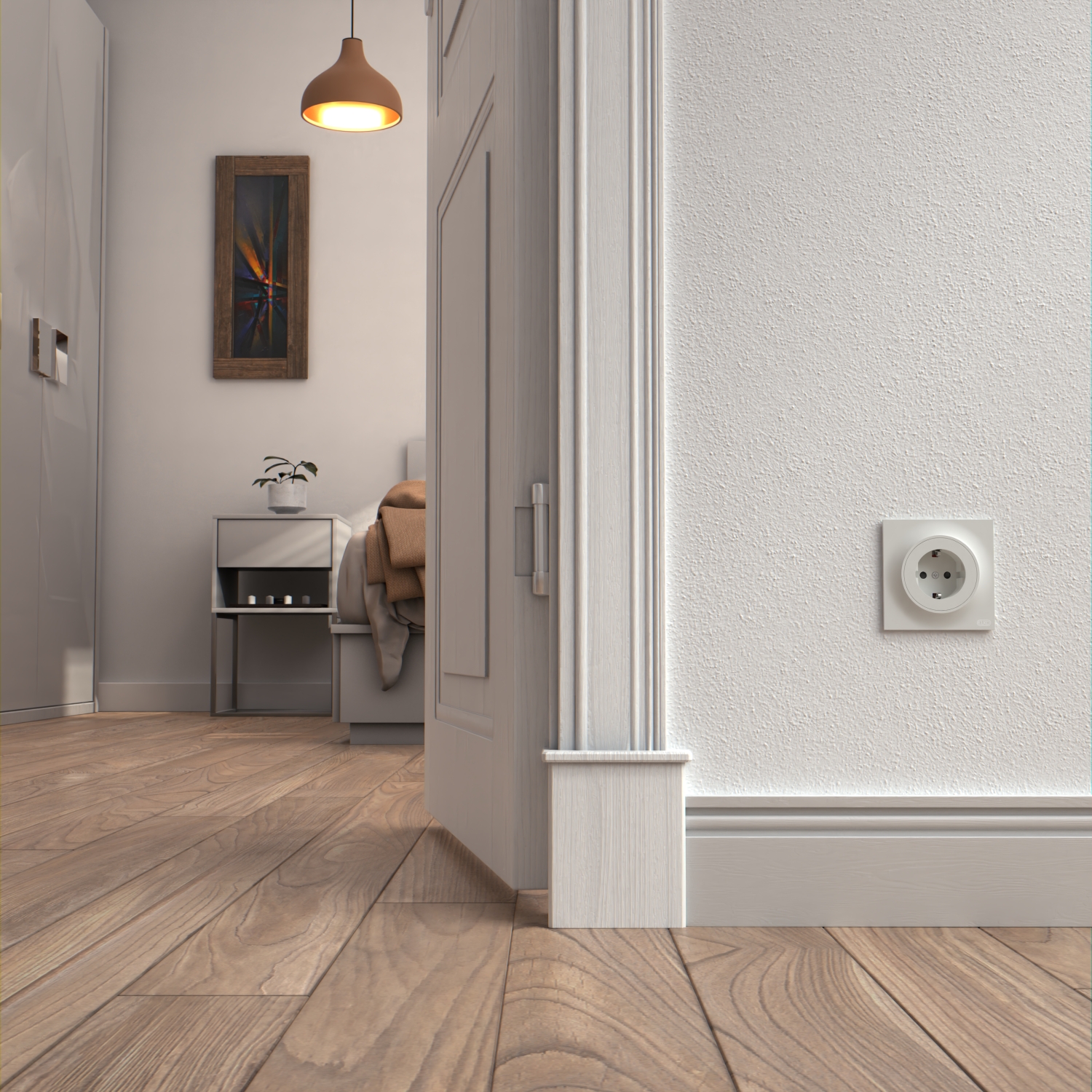 schneider electric Elko one enkel stikk med jord hklm rh