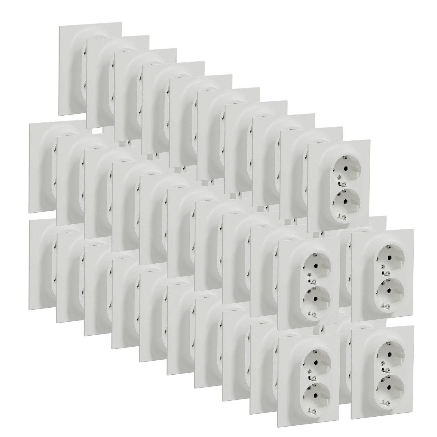 Elko One - Dobbeltstikk 50 pk Innfelt m/jord og hurtigklemme