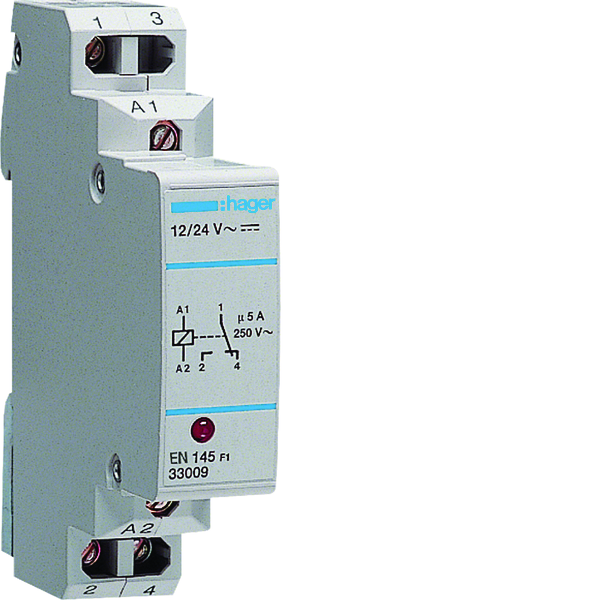 hager Mellanrelä en145 1vk 5a 12-24vac/dc