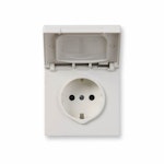 SOCKET OUTLET INTRO SOC. OUT. IP 21 WITH A LID,WHI