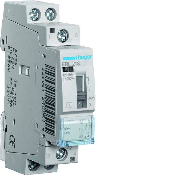 MODULÆRKONTAKTOR 1 modul, 1NO+ 1NC, 16A 12V AC