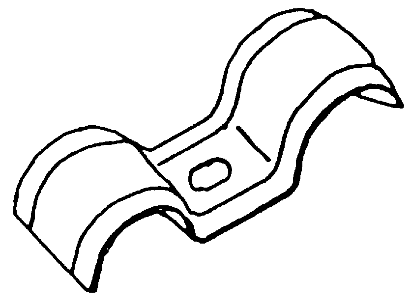 morite Screw bracket 2x11mm stainless 1 screw white