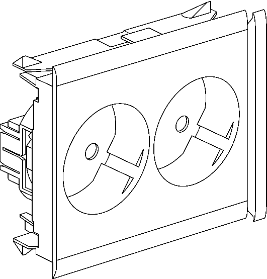 schneider electric Socket outlet cyb-ps 2-socket