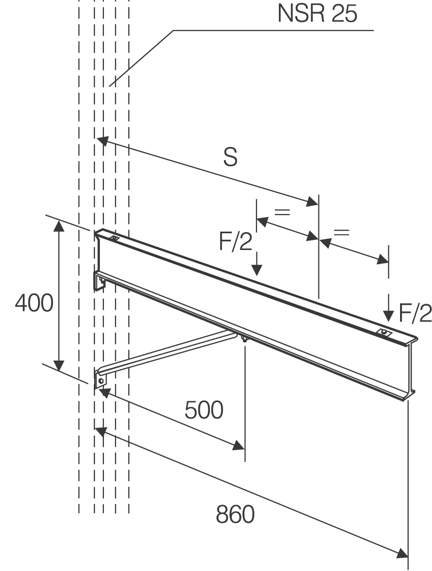 ensto Wall bracket 3 kn nsp 08 (xyhv 1803)