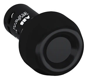 abb Förhöjda tryckknapp svart, heavy duty, 1no,1nc