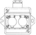 selcast Socketoutlet,protect.low volt 2-way selv 24v ac ip34
