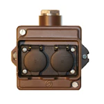 SOCKETOUTLET,PROTECT.LOW VOLT 2-WAY SELV 12V DC IP34