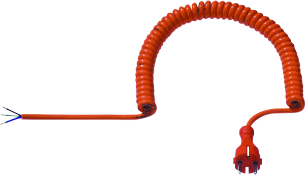 bachmann Anslutningsledning pur spiral orange 3x 1,5mm2