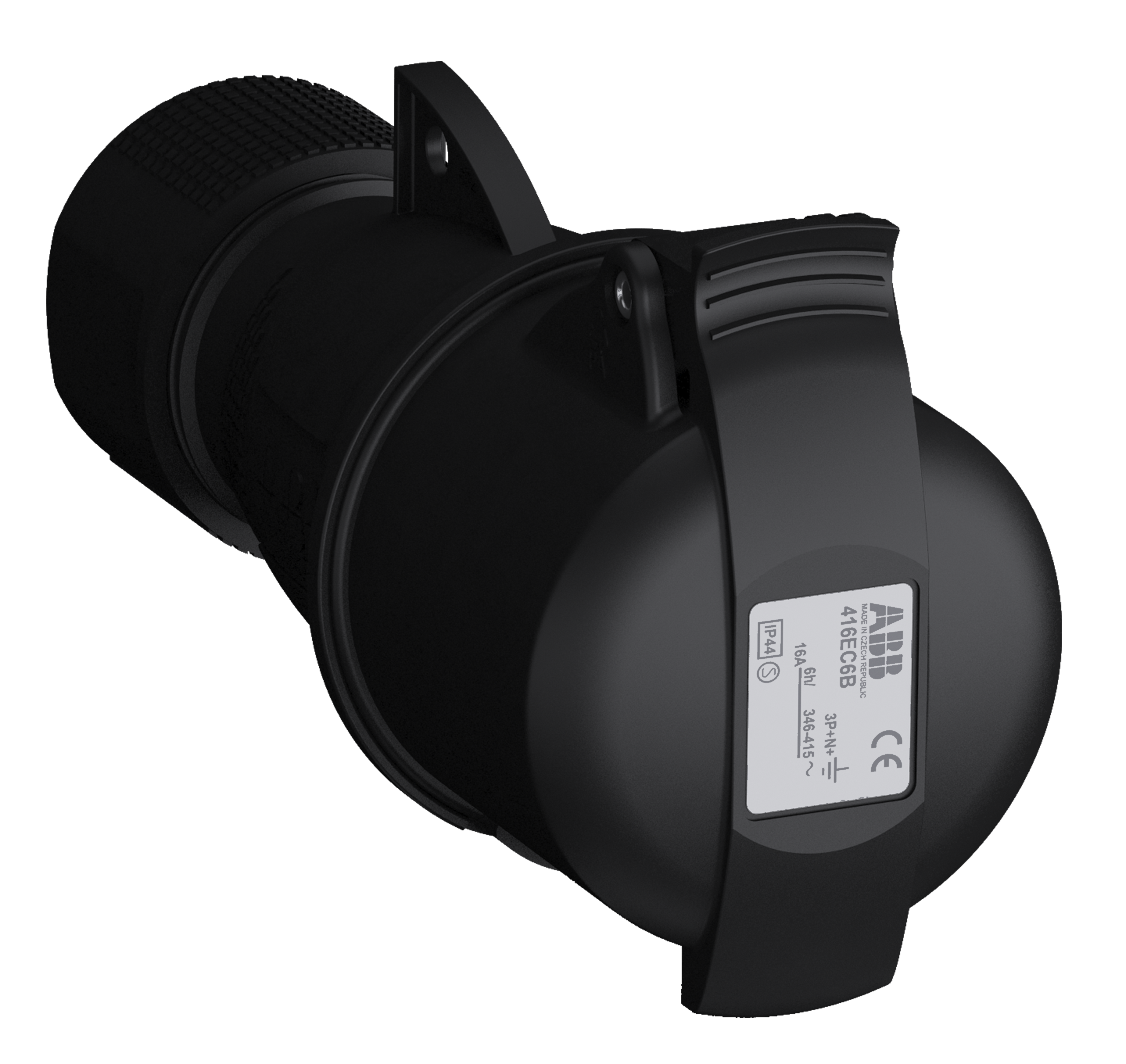 SKARVUTTAG EASY SAFE BLACK 6H, 16A, IP44, 3P+N+E