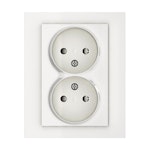 SOCKET-OUTLET ELKO PLUS OUTLET 2-WAY WHITE NO GROUND