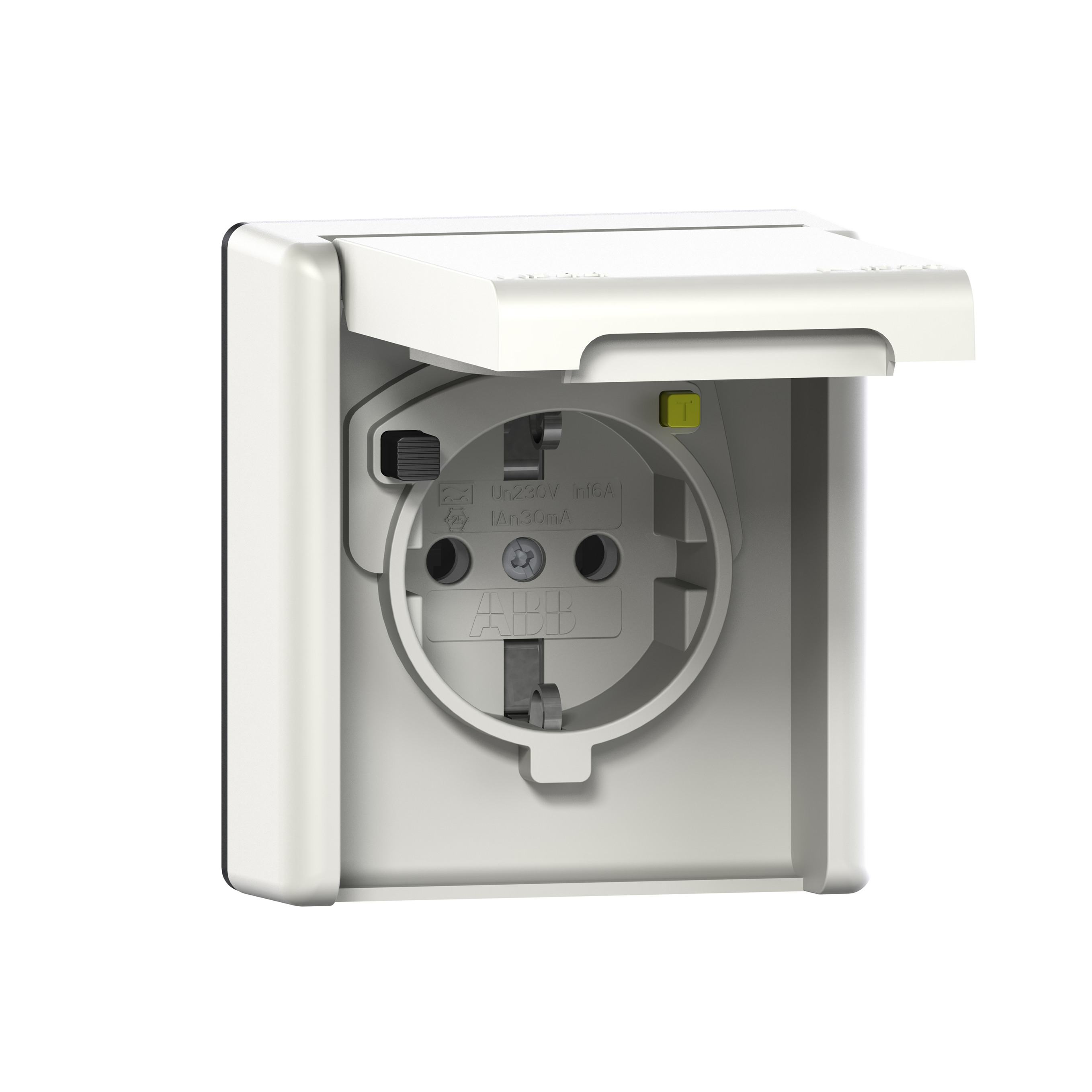 SAFETY SOCKET WITH RCD 1-GANG SRCD, 30MA, IP44