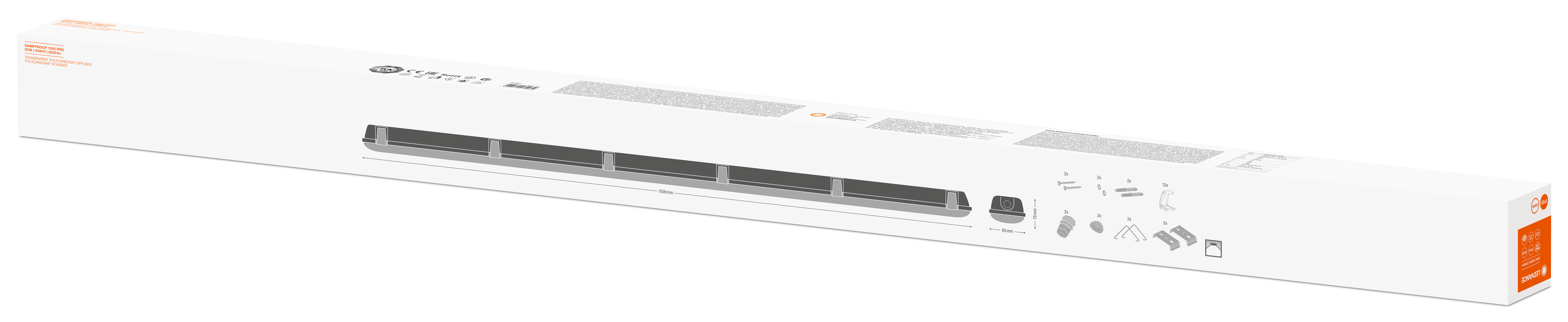 ledvance Dampproofled 1200 21w/4000k ip damp proof led 1200 21w/4000k