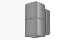 OUTDOORS WALL LUMINAIRE INVERTO DIR/IND NW 1-10V SILVE