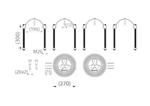 CROSSARM POLE SET FLEX SHP192.21 (4529/ 6606-6609)