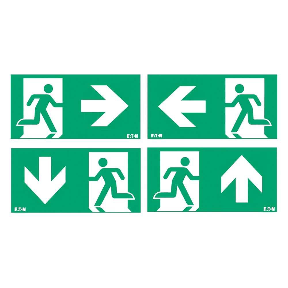 FlexiTech ED CG-S nødutgang 20m, Tosidig, 4 Pictogram