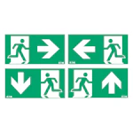FlexiTech ED CG-S nødutgang 20m, Tosidig, 4 Pictogram