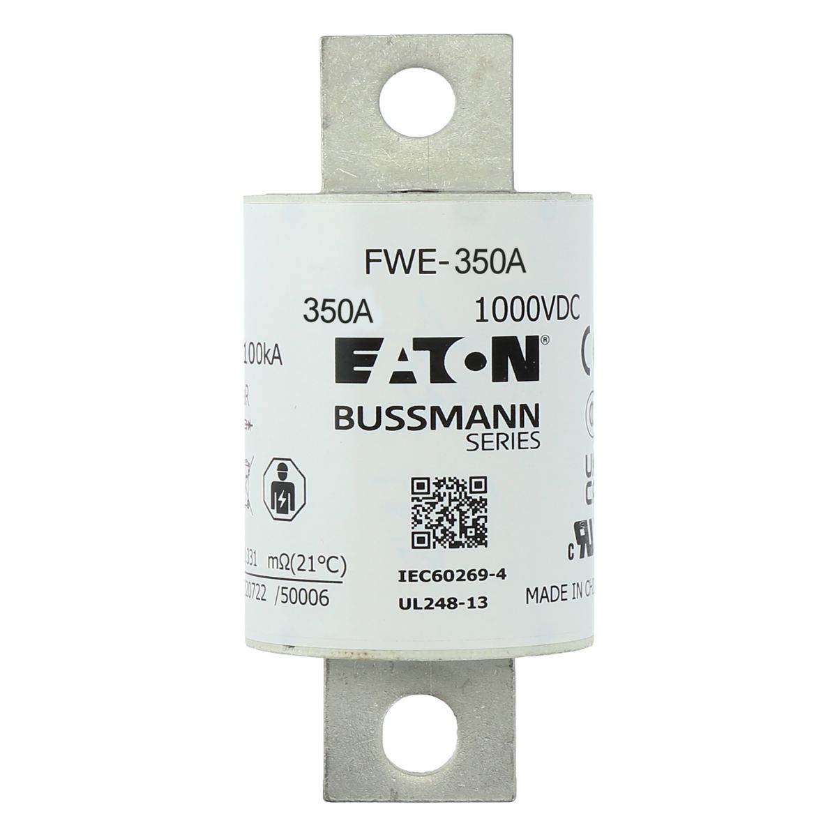 Sikring 1000VDC 350A IEC/UL 350A aR 50mm rund
