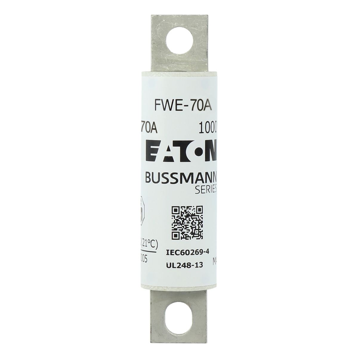 Sikring 1000VDC 70A IEC/UL 70A aR 25mm rund