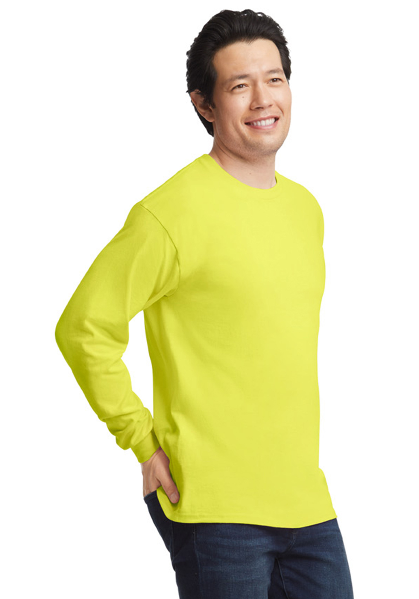 gildan Long sleev t-shirt gildan 2400 yellow m