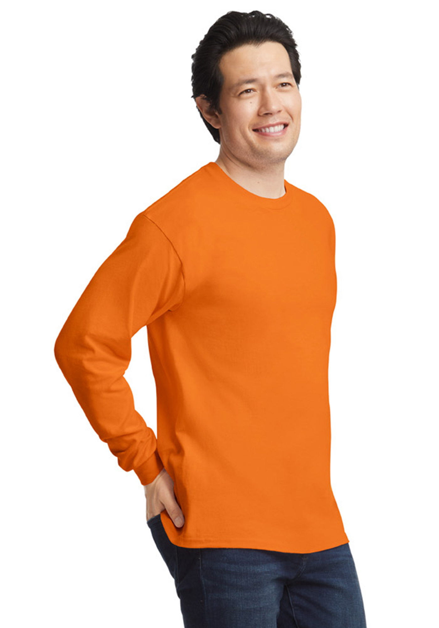 gildan Long sleev t-shirt gildan 2400 orange m