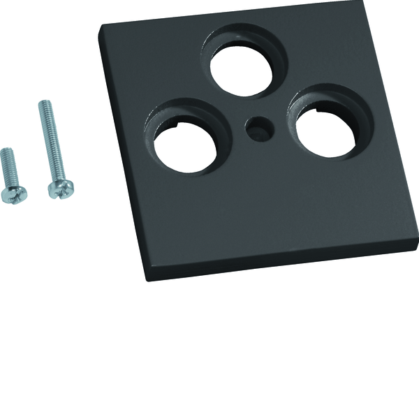 hager Center plate tehalit ecoline gzuae2 hf tv+r(+sat) black