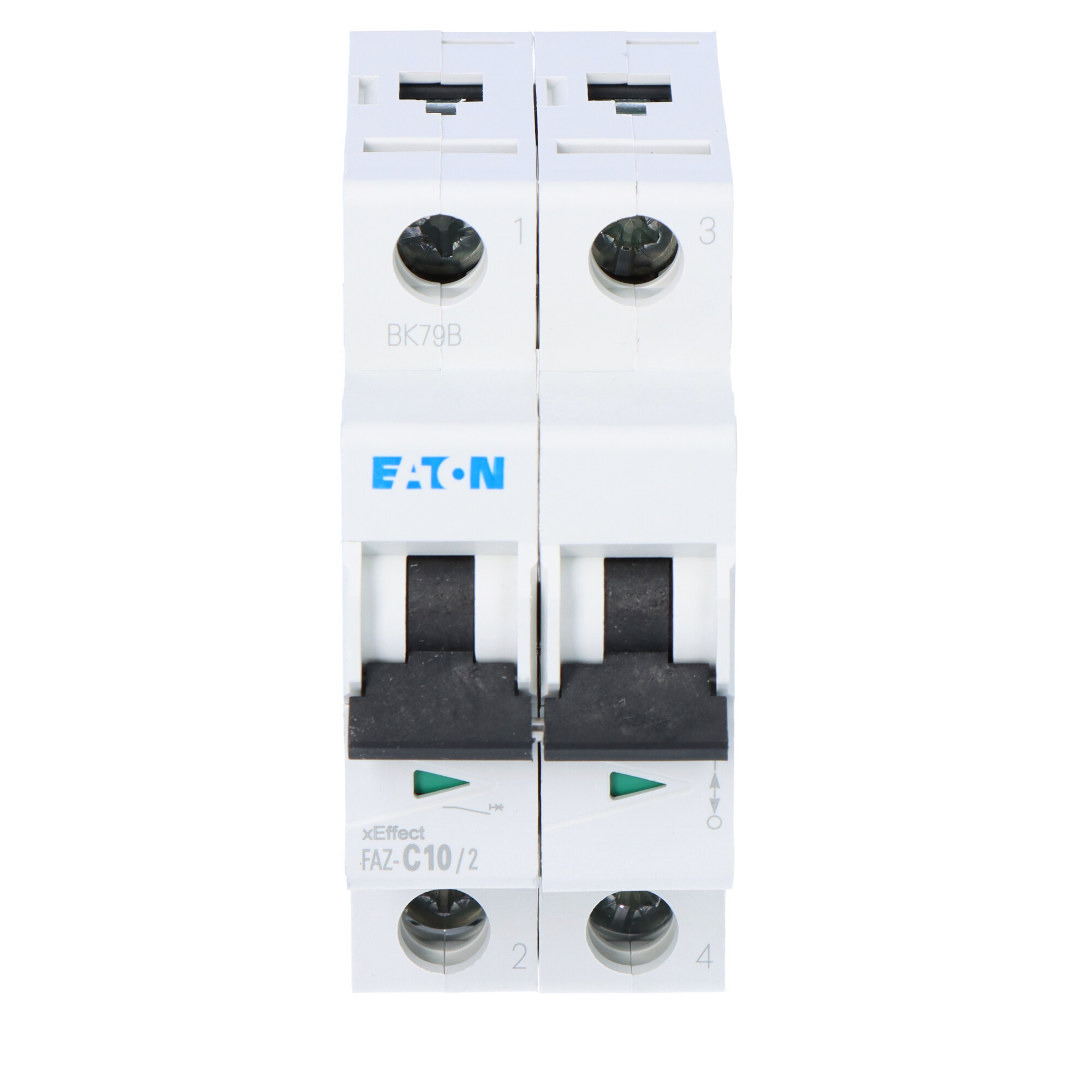 CIRCUIT BREAKER FAZ, CHAR C, 2-POLE, IN=10A, ICN=15KA (IEC