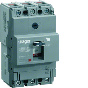 hager Moulded case circuit breaker 3p 63-80-100a 25ka tm adj/fix