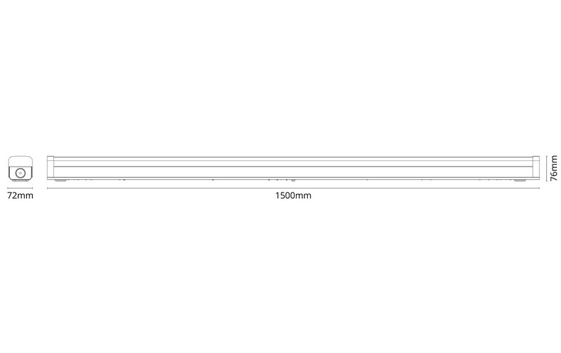 sg armaturen Surface mounted luminaire hurdal 1500 3000k pir